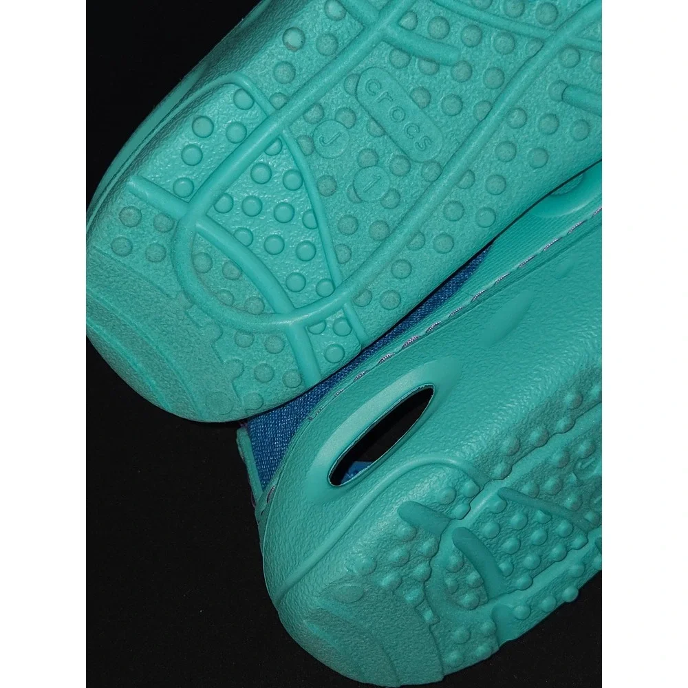 Crocs Swiftwater Splash K Water Shoes Aqua Blue Purple Kids Size J1 New‎